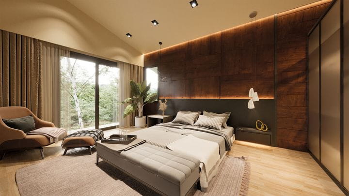  Luxurious and cozy finishes for the sleeping area