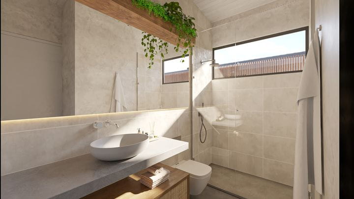 Natural ventilation in all bathrooms