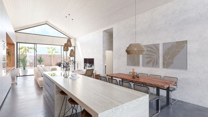 Kitchen island and breakfast bar