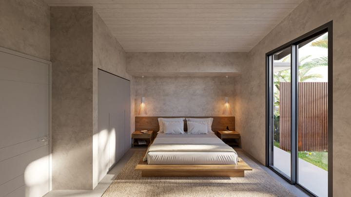 Amplia habitación principal con acceso directo al exterior