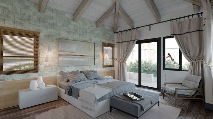 Rustic design bedrooms built with natural materials