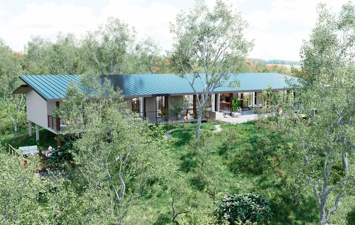 Construcción de casa de montaña con sistema de Steel Framing