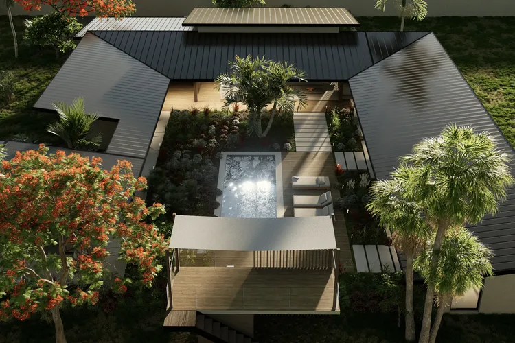 Proyecto de casa de playa en Steel Framin en Pedasí