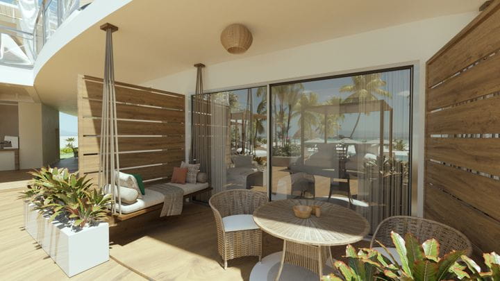 Zona chill out con muebles a medida