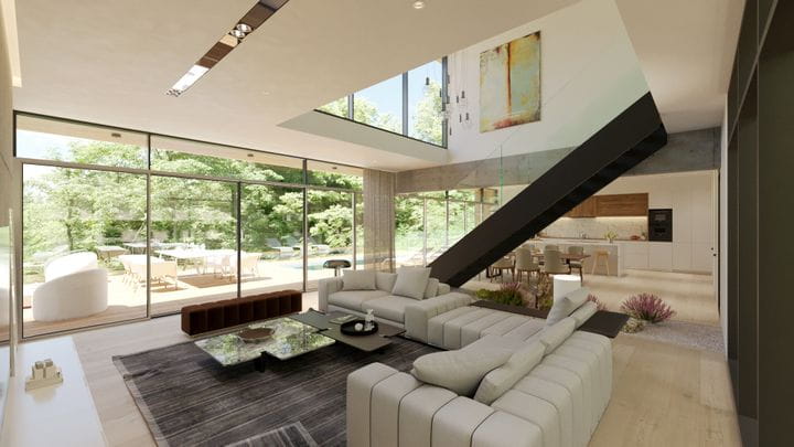 Escalera de diseño en acero para el acceso a la planta inferior