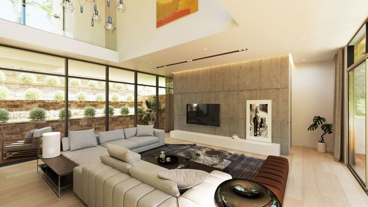  High-quality finishes in the living room area with natural light