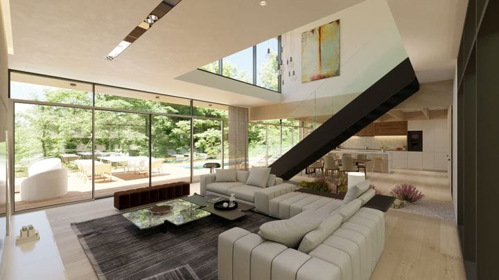  Steel design staircase for access to the ground floor