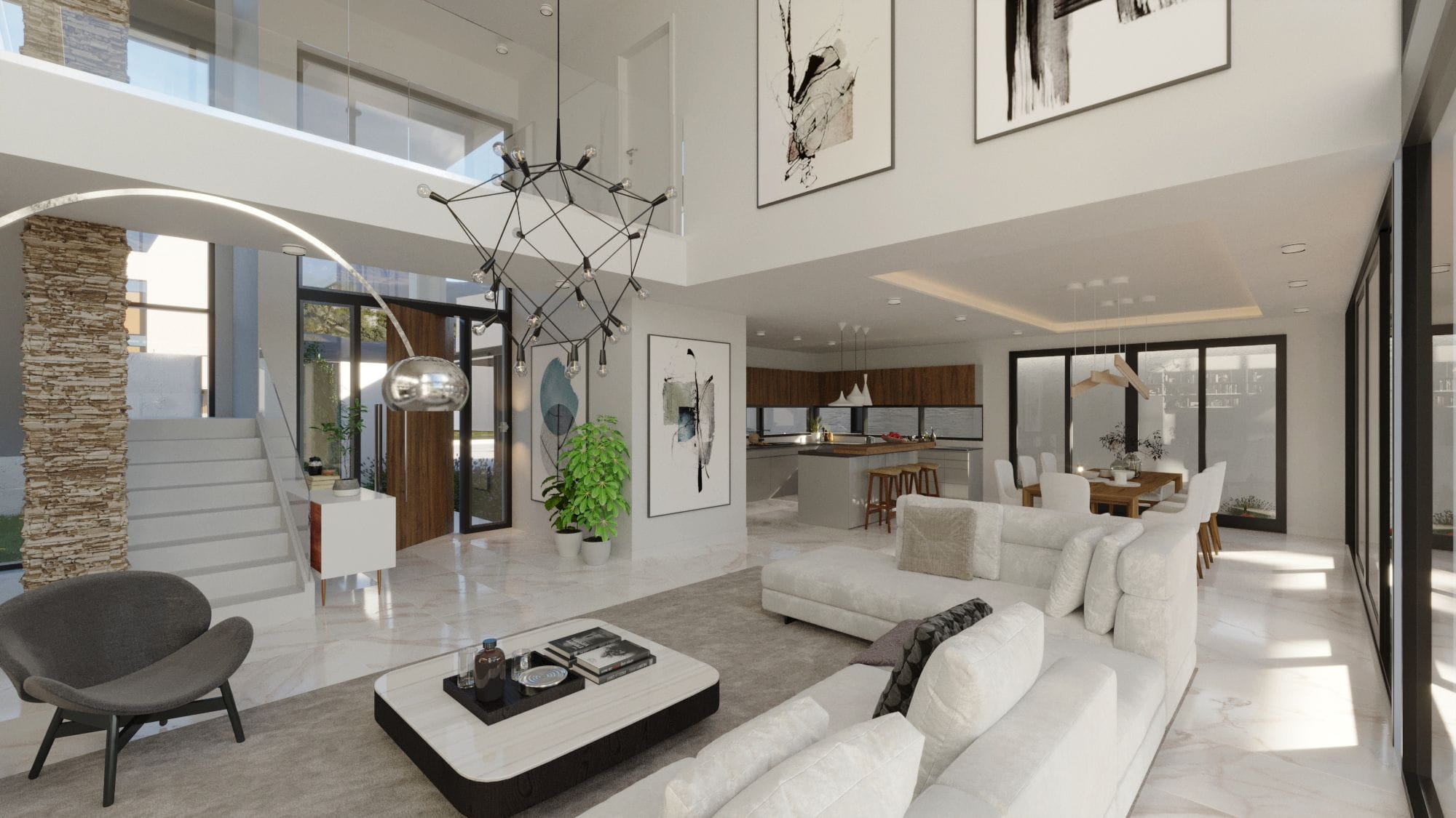  Unpretentious luxury in the living room area